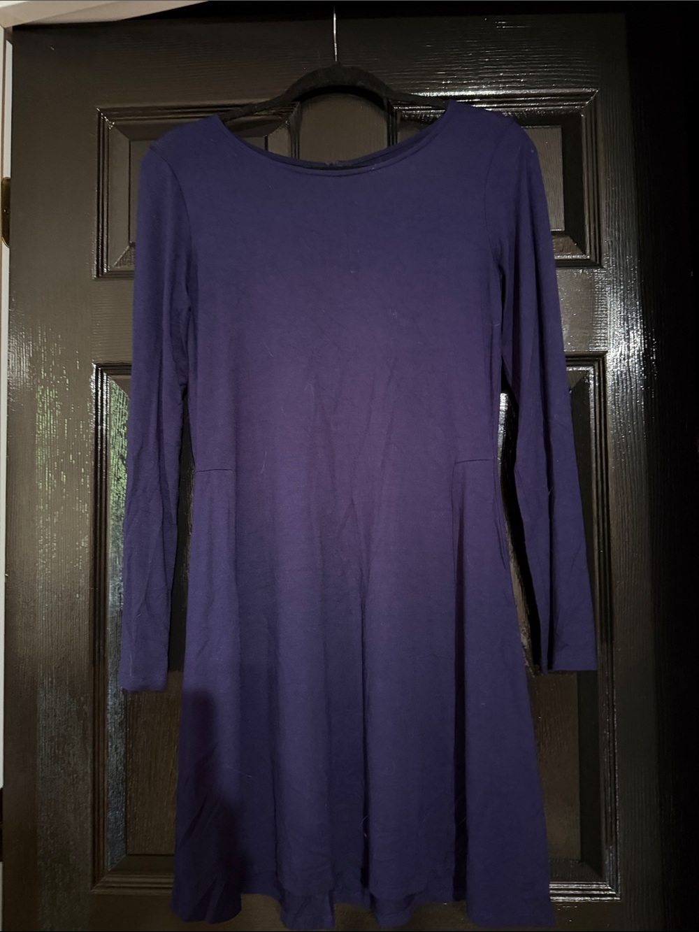 Classic Long Sleeve Purple Dress